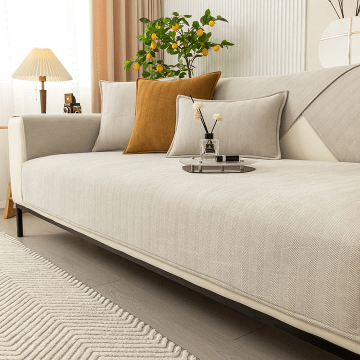 Ultra-smooth sofa cover - non-slip couch protector