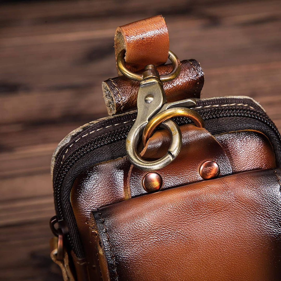 Men's Genuine Leather Waist Bag - Keep Everything Within Reach