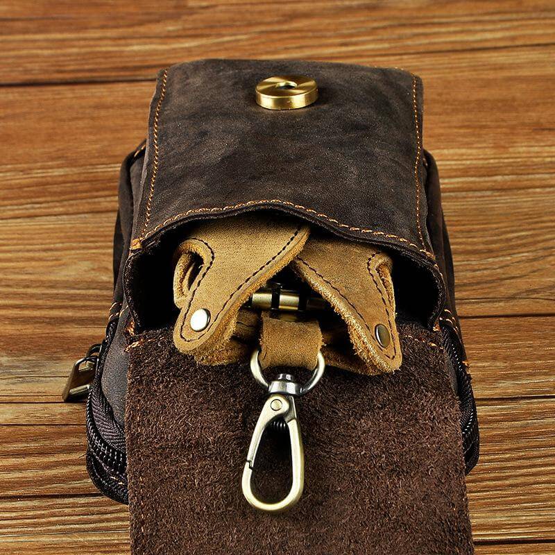 Men's Genuine Leather Waist Bag - Keep Everything Within Reach