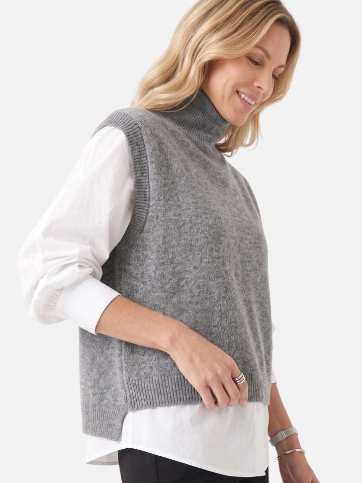 Women's Sleeveless Roll-Neck Knit Jumper