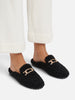 Women's Sherpa Loafer Mules with Chain