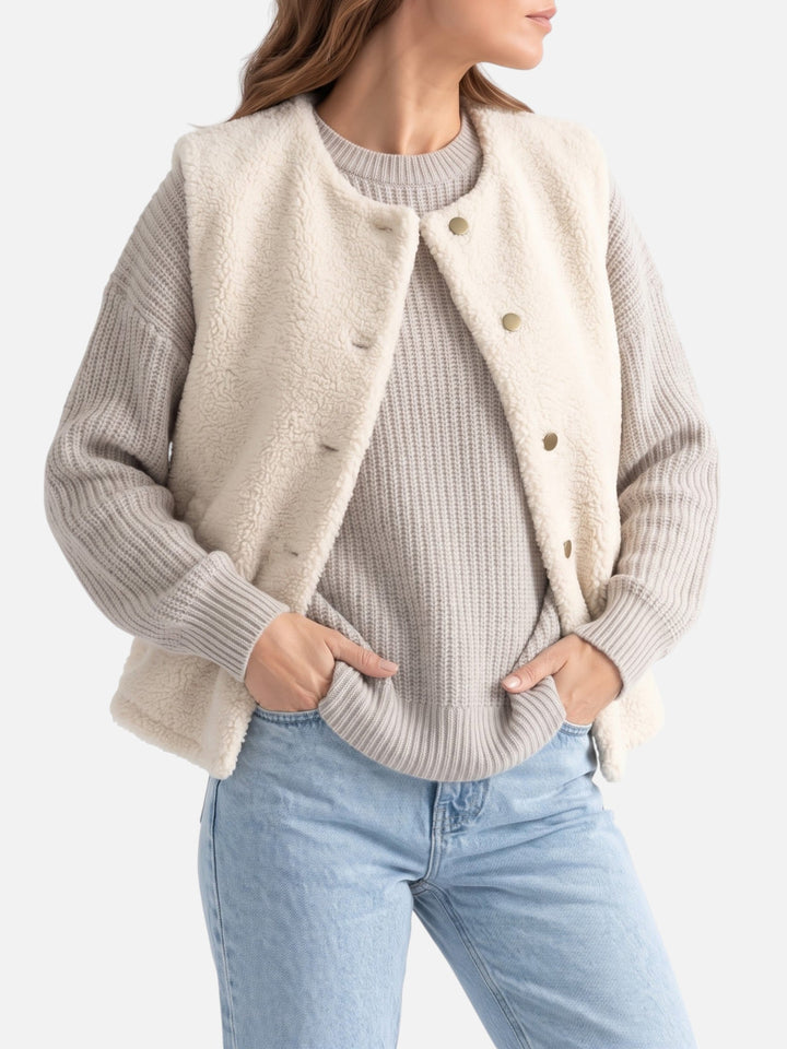 Women's Button-Up Sherpa Gilet