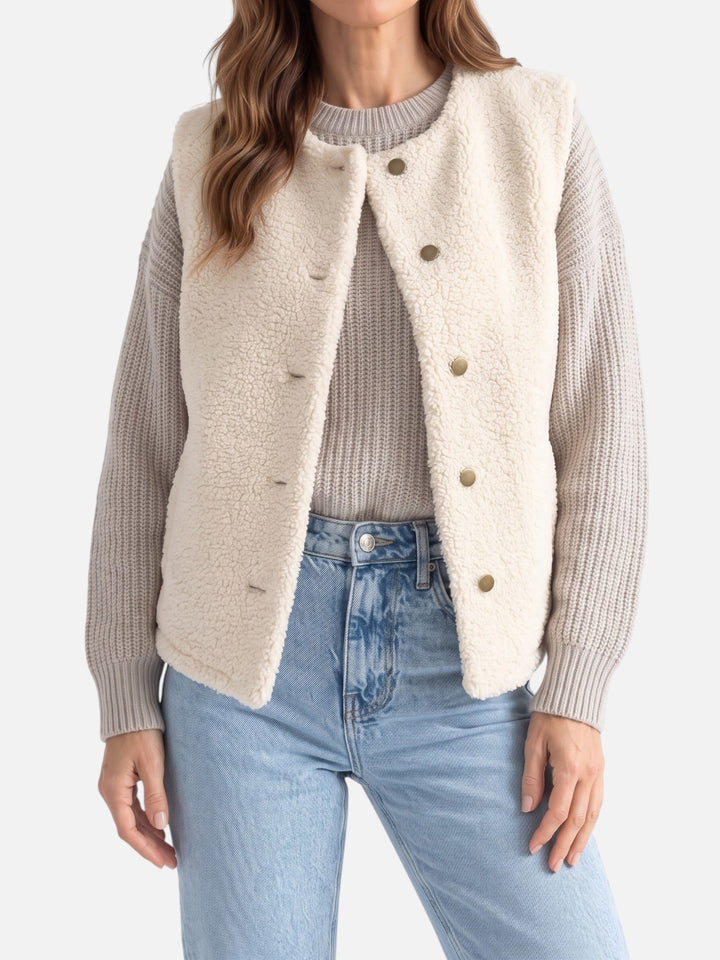 Women's Button-Up Sherpa Gilet