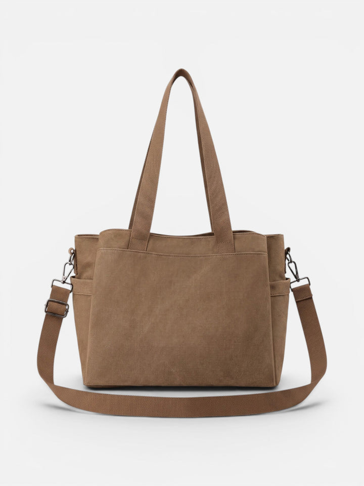 Women's Convertible Canvas Tote Bag with Shoulder Strap