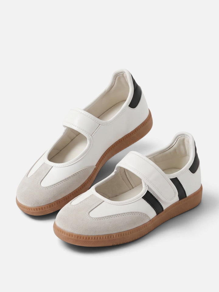 Women's Mary Jane Style Trainers with Contrast Stripes