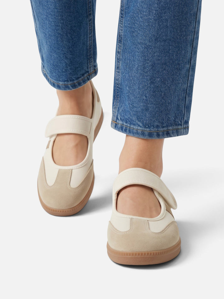 Women's Mary Jane Style Trainers with Contrast Stripes