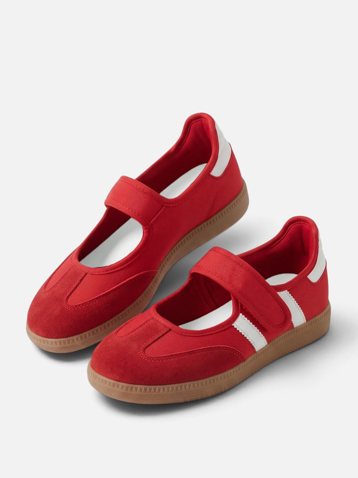 Women's Mary Jane Style Trainers with Contrast Stripes