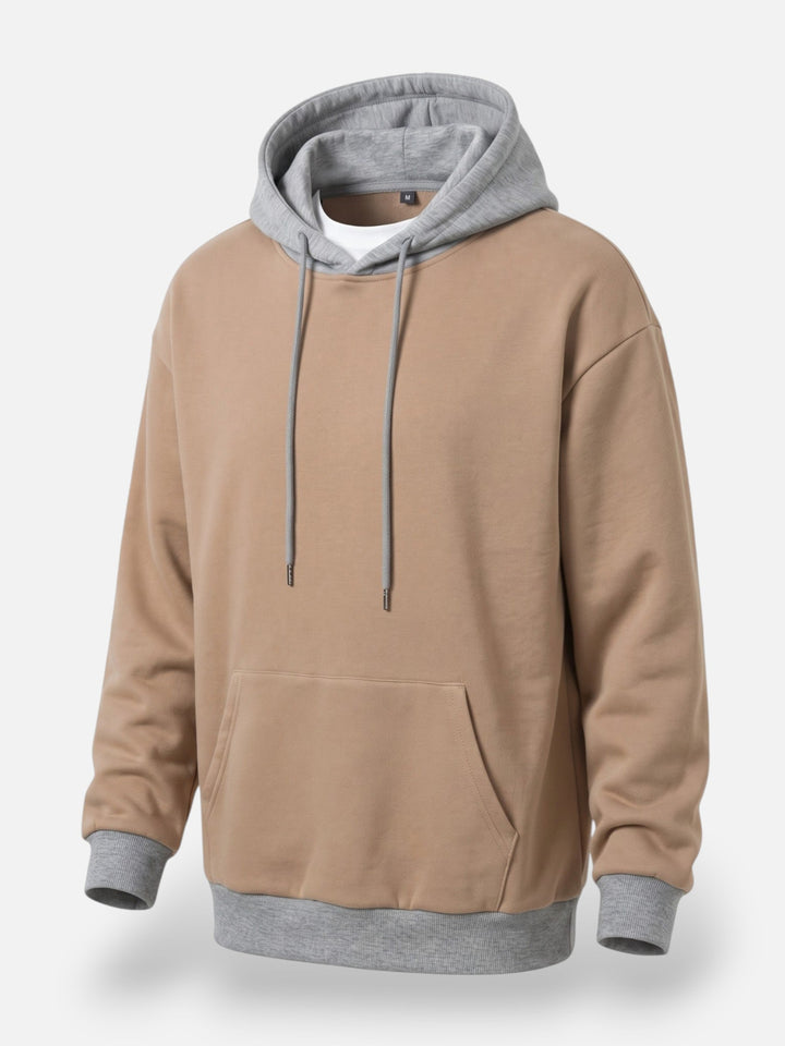 Men's Two-Tone Drawstring Hoodie