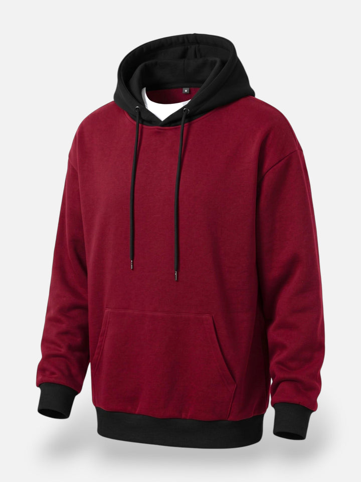Men's Two-Tone Drawstring Hoodie