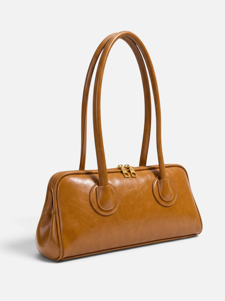Women's Faux Leather Double-Zip Bowling Bag
