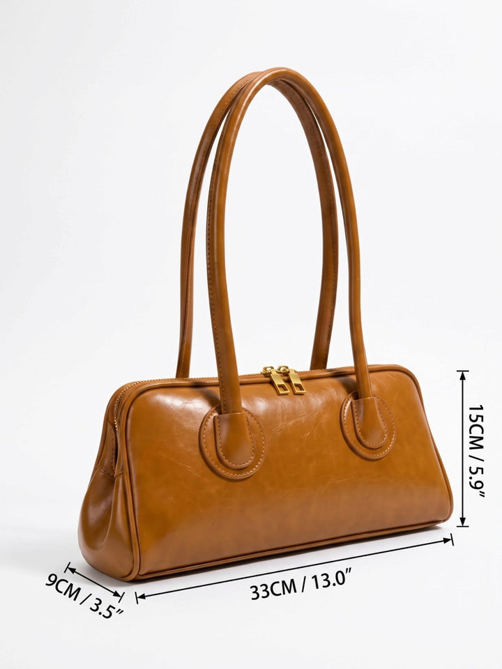 Women's Faux Leather Double-Zip Bowling Bag