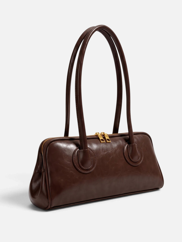 Women's Faux Leather Double-Zip Bowling Bag