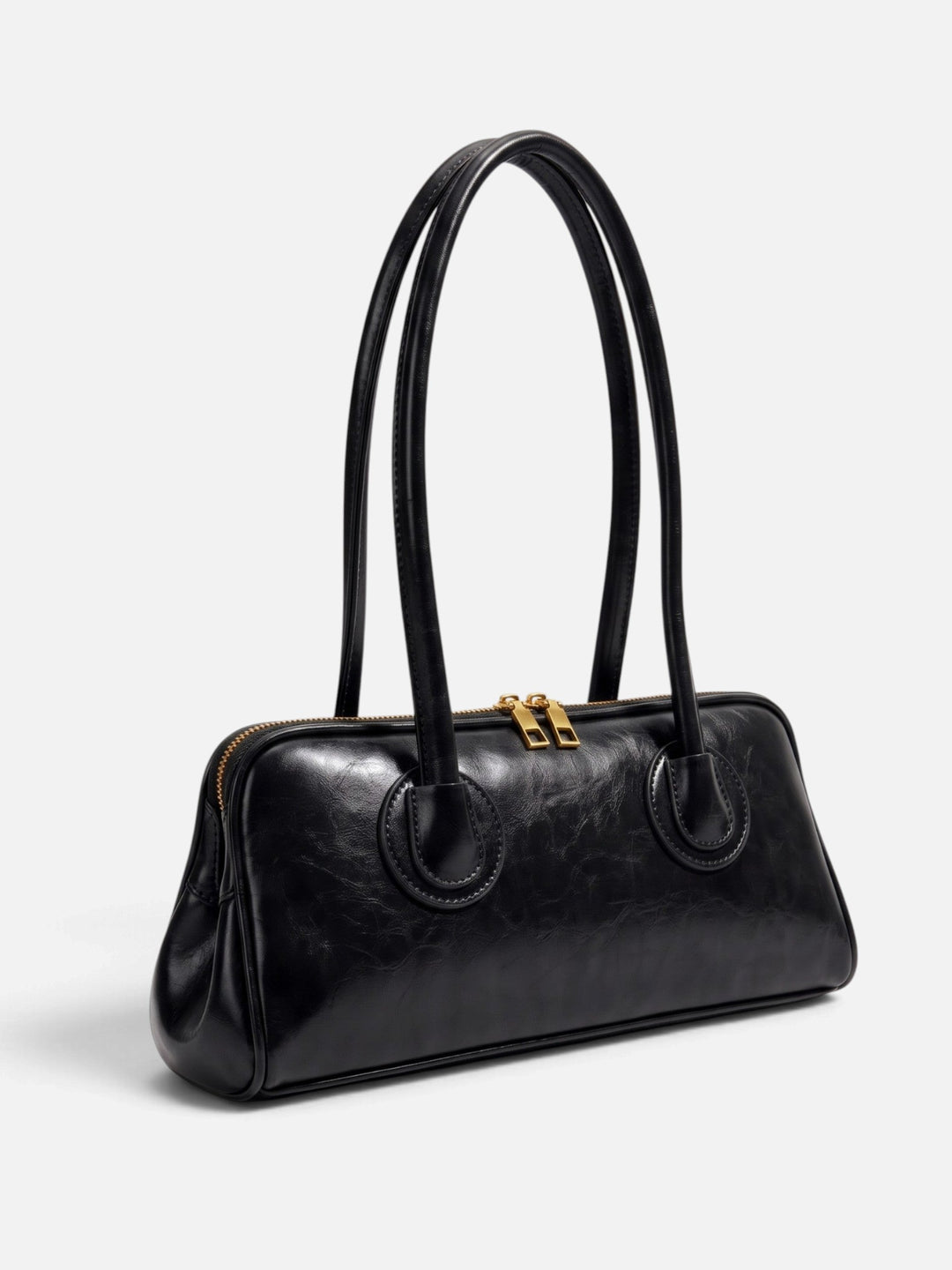 Women's Faux Leather Double-Zip Bowling Bag
