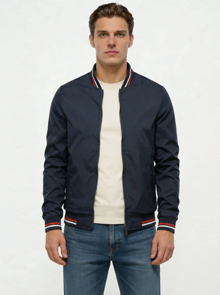 Men's Comfortable Zip-Up Bomber Jacket