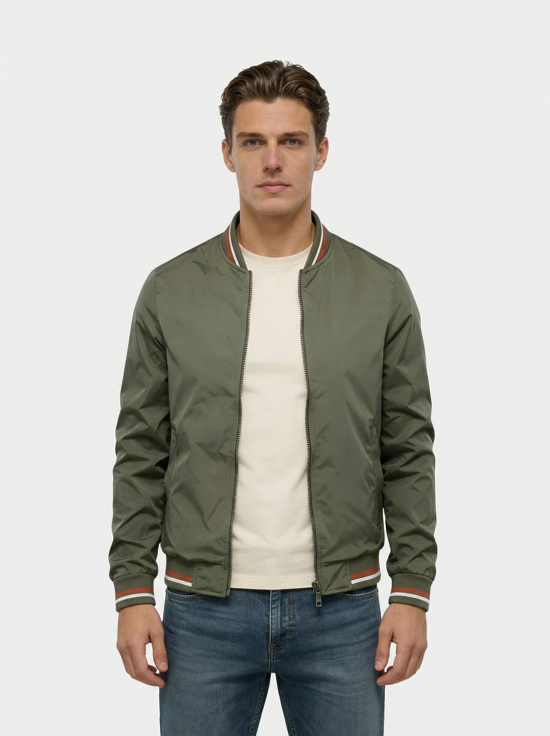 Men's Comfortable Zip-Up Bomber Jacket