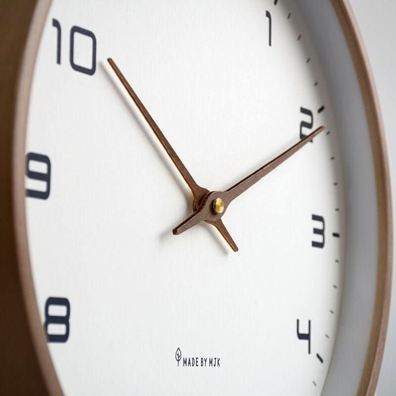 NordischeZeit Wooden Wall Clock – Silent Scandinavian Design for Serene Living Spaces
