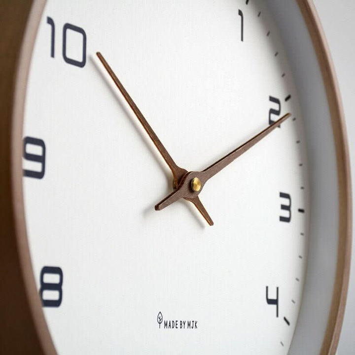 NordischeZeit Wooden Wall Clock – Silent Scandinavian Design for Serene Living Spaces