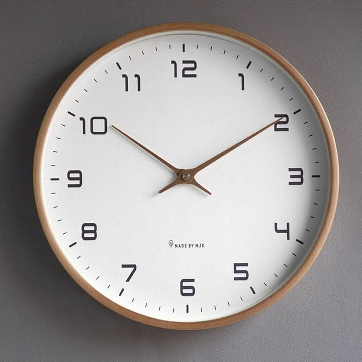NordischeZeit Wooden Wall Clock – Silent Scandinavian Design for Serene Living Spaces