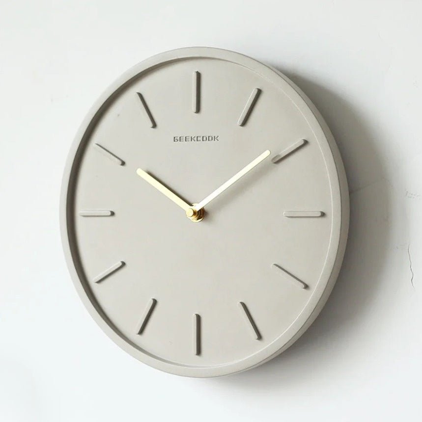 Concrete Wall Clock with Metal Pendulum - Tundra