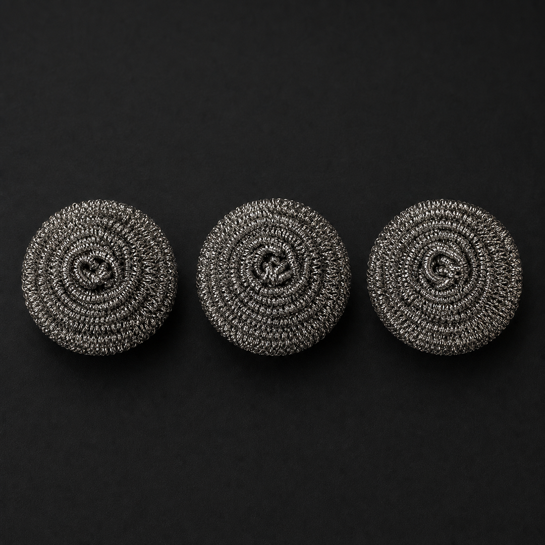 Titanium Pan Scrubbers | Rust-Free Cleaning Coils (Set of 3)