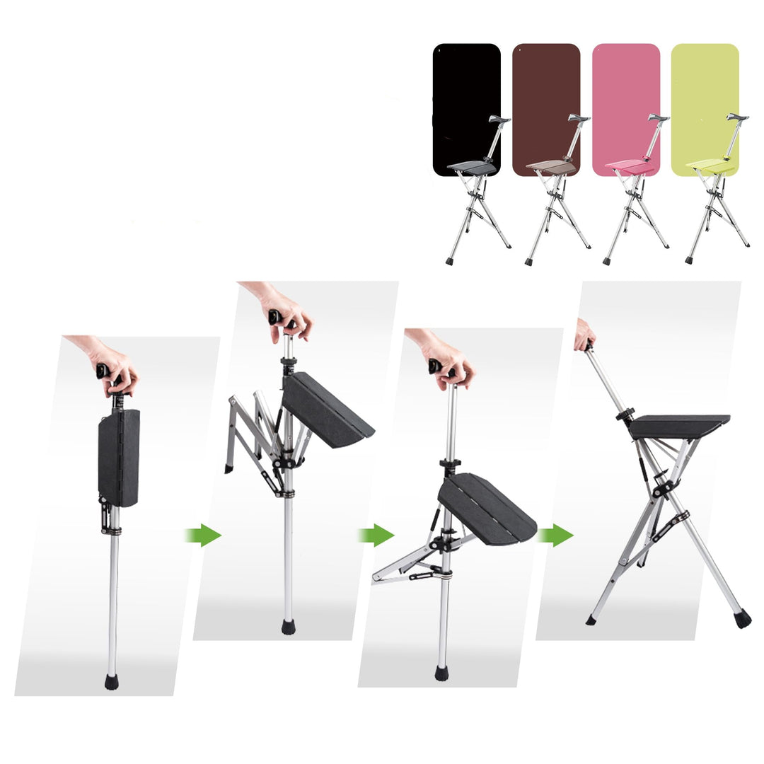 CrutchSeat - Folding Stool for Comfort - Lightweight and Portable