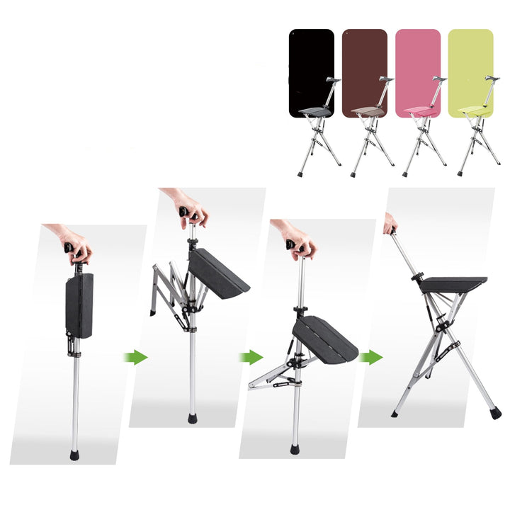 CrutchSeat - Folding Stool for Comfort - Lightweight and Portable
