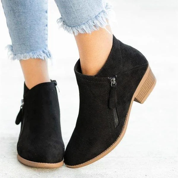 Orthopaedic Leather Combat Boots - Comfort and Style for Women