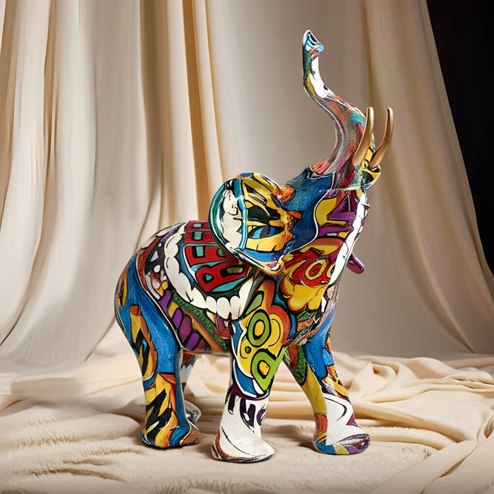 Abstract Elephant – Handmade Art Object with Symbol of Luck