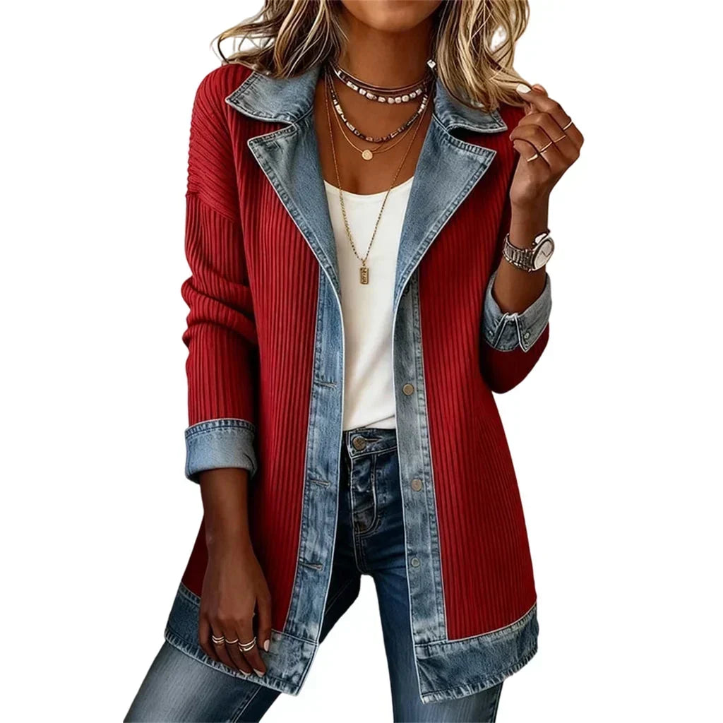 Versatile ribbed coat for everyday wear.