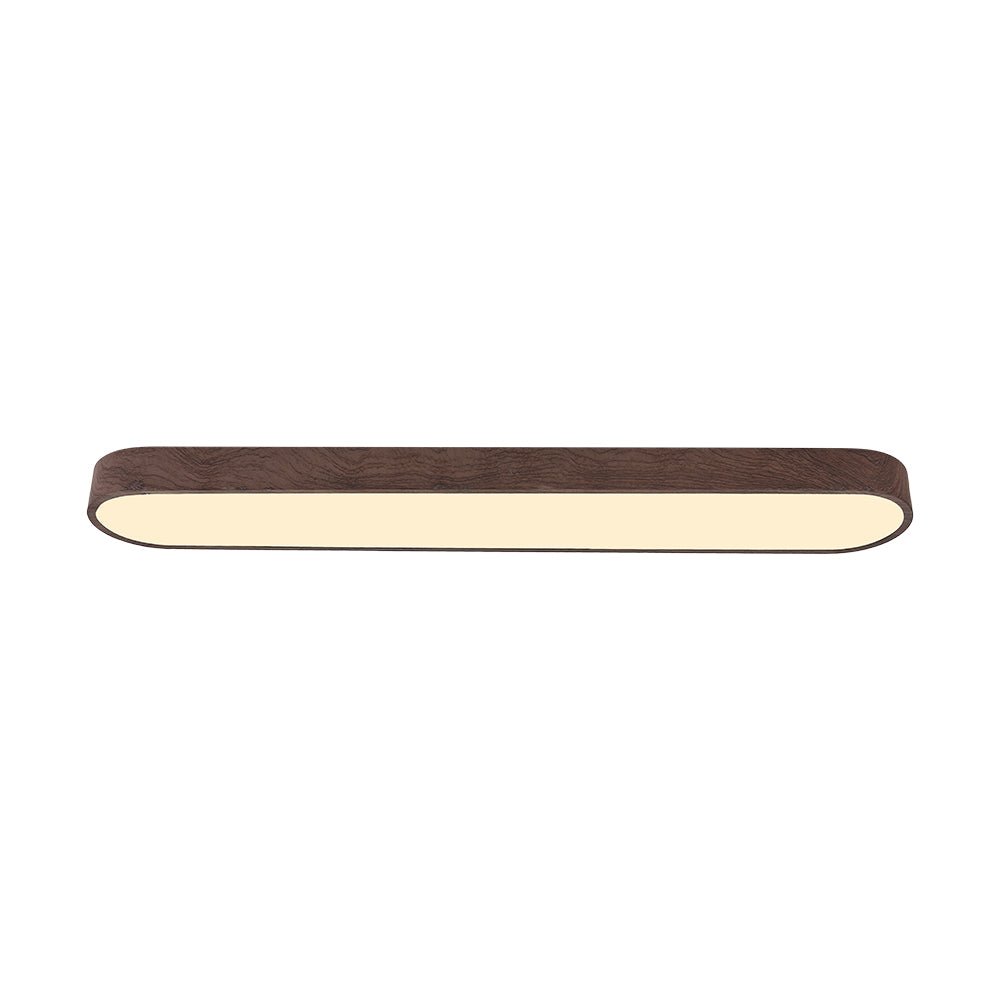 Nordic Glow Oval LED Ceiling Light with Wood Accent