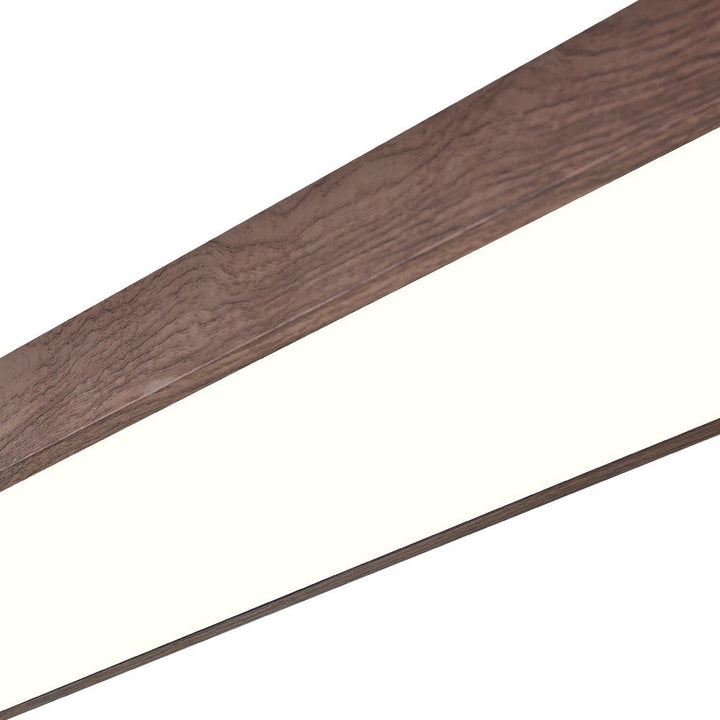 Nordic Glow Oval LED Ceiling Light with Wood Accent