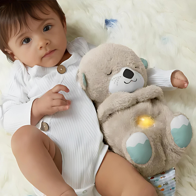 Relaxing Plush Toy with Breathing and Night Light - Soothing
