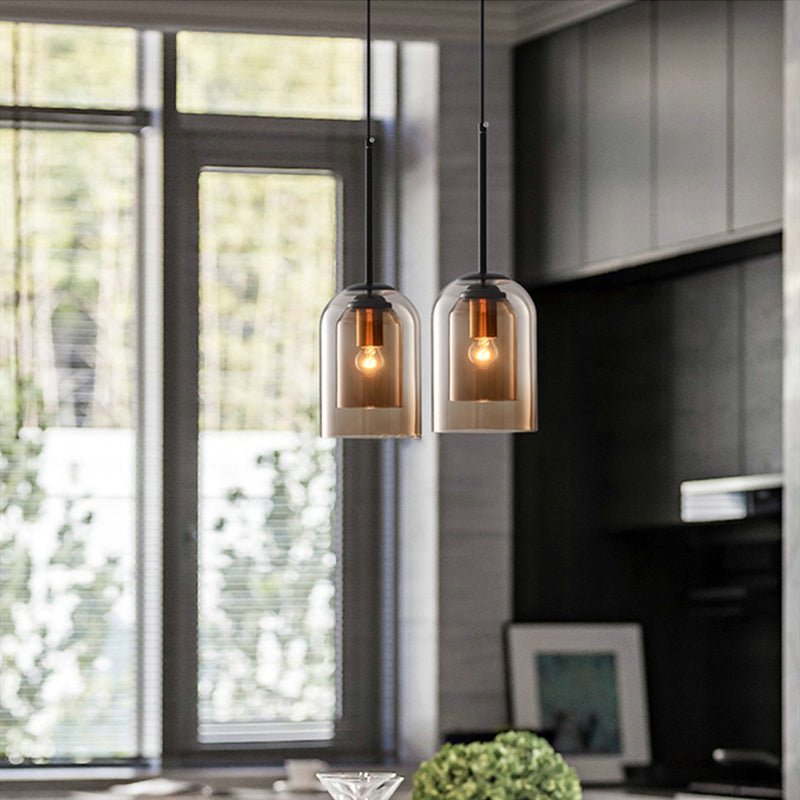 Elegant Double Glass Chandelier - AuraGlas