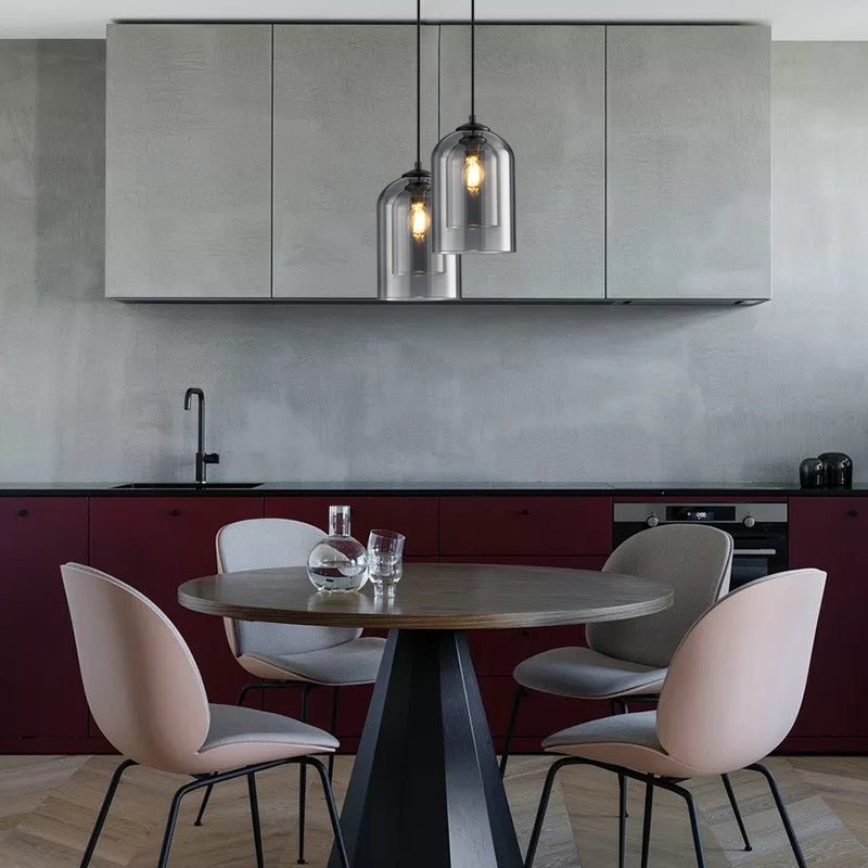 Elegant Double Glass Chandelier - AuraGlas