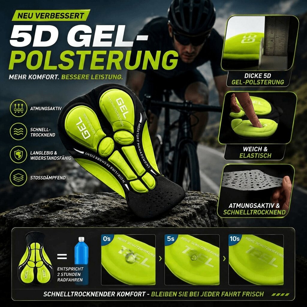 Cycling Trousers for Women and Men | Padded Gel Bike Trousers | Motorcycle Trousers | Sattelgold
