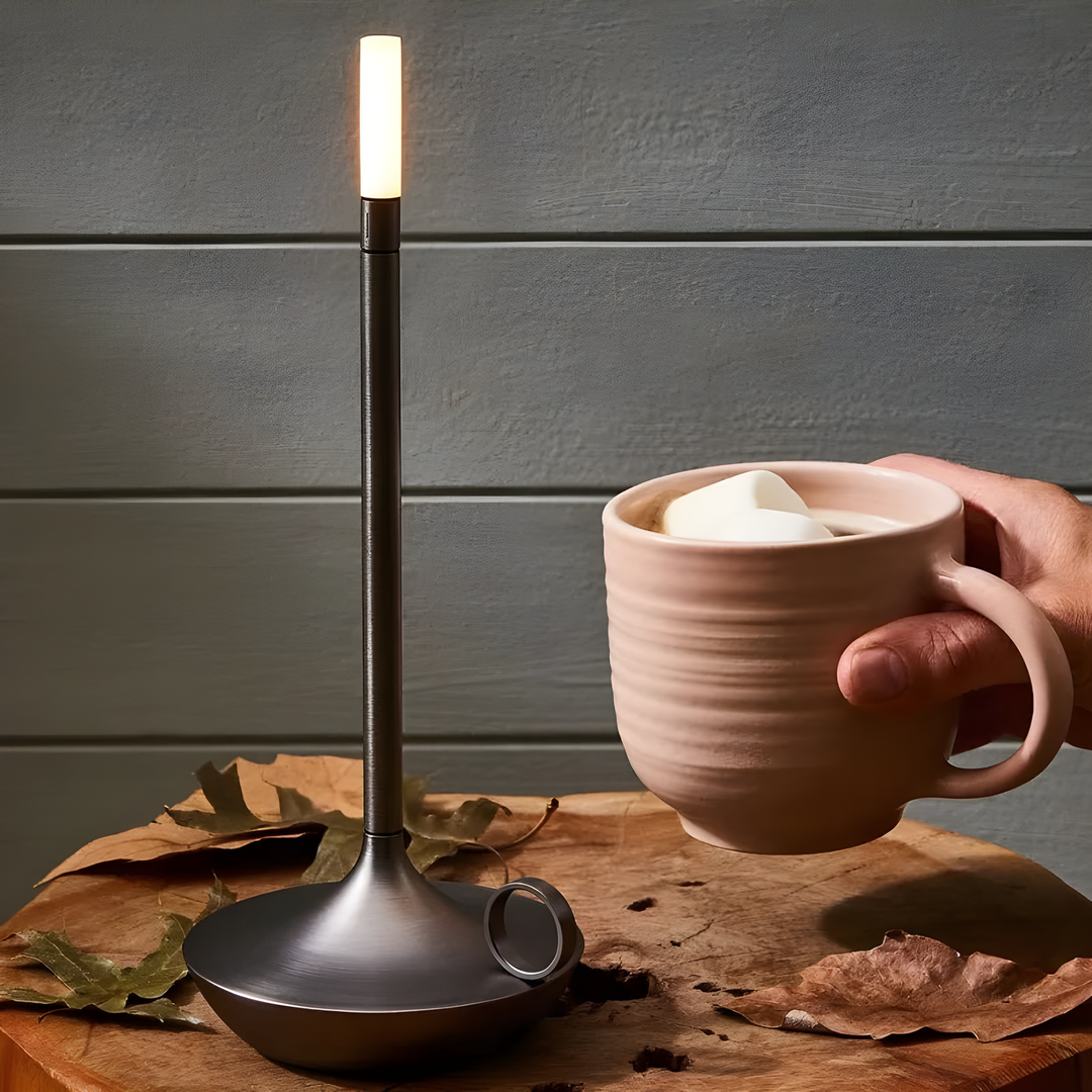 GlareEssence Moderne LED-Lampe | Dimmbares wiederaufladbares Licht für gemütliche und trendige Räume