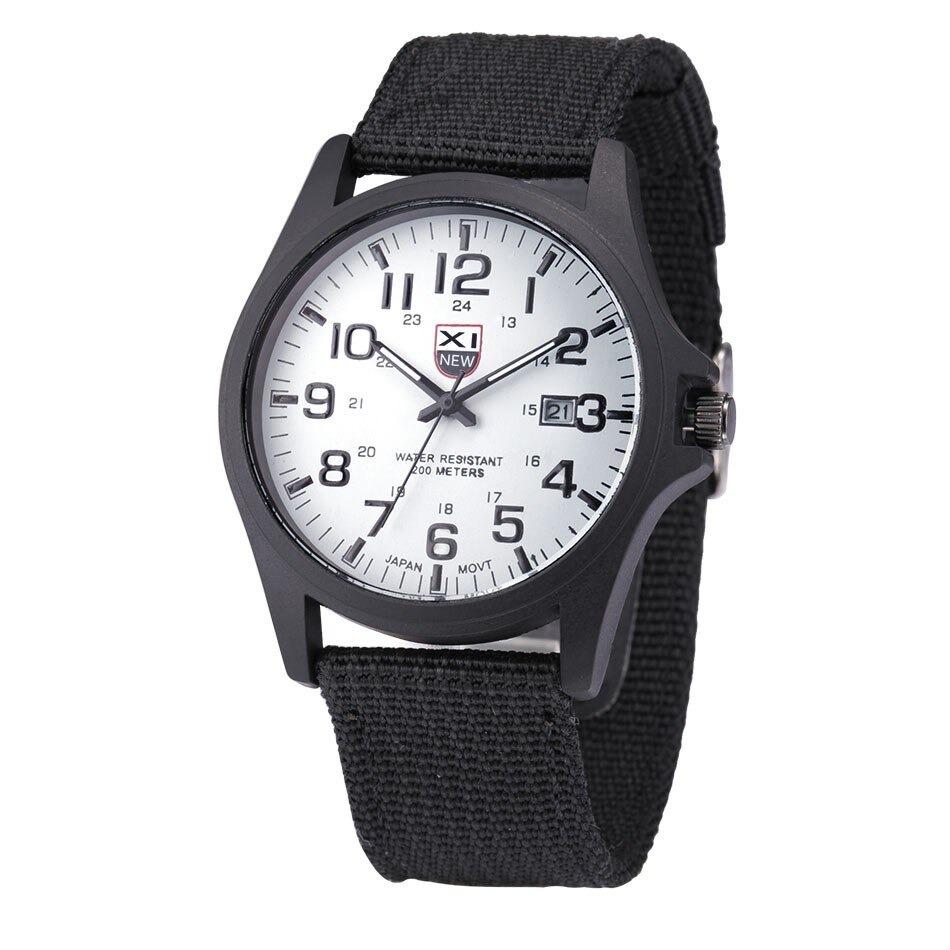 Rugged Military Watch for Men with Stopwatch and Light
