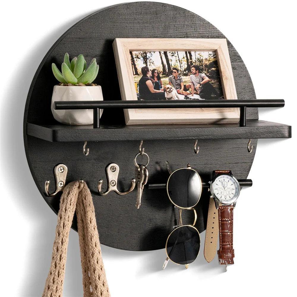Round Wooden Key Holder | Eco-Friendly and Stylish