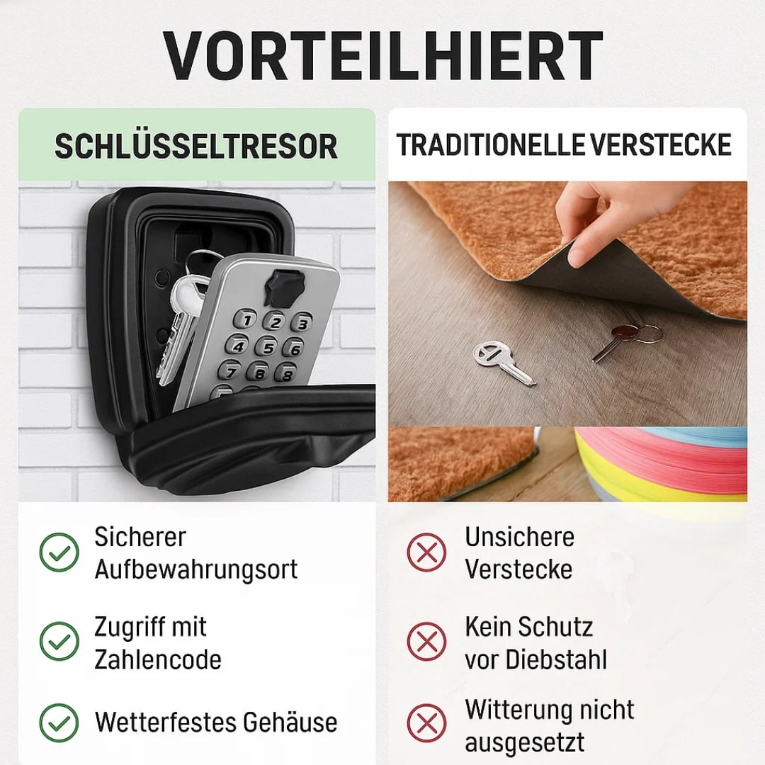 Outdoor Key Safe | Key Box with Code | SafeHaus