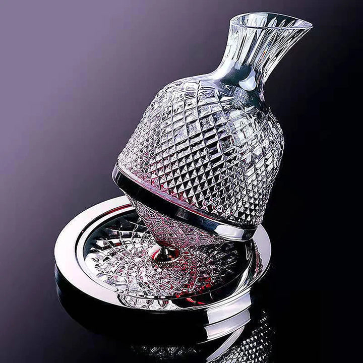 Premium Rotating Crystal Decanter