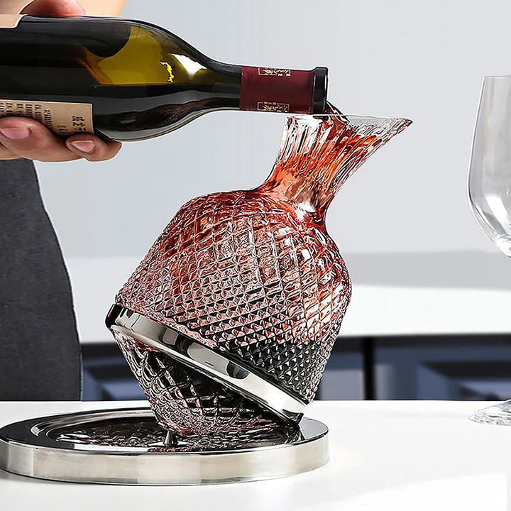 Premium Rotating Crystal Decanter