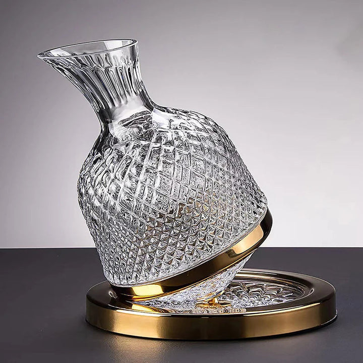 Premium Rotating Crystal Decanter