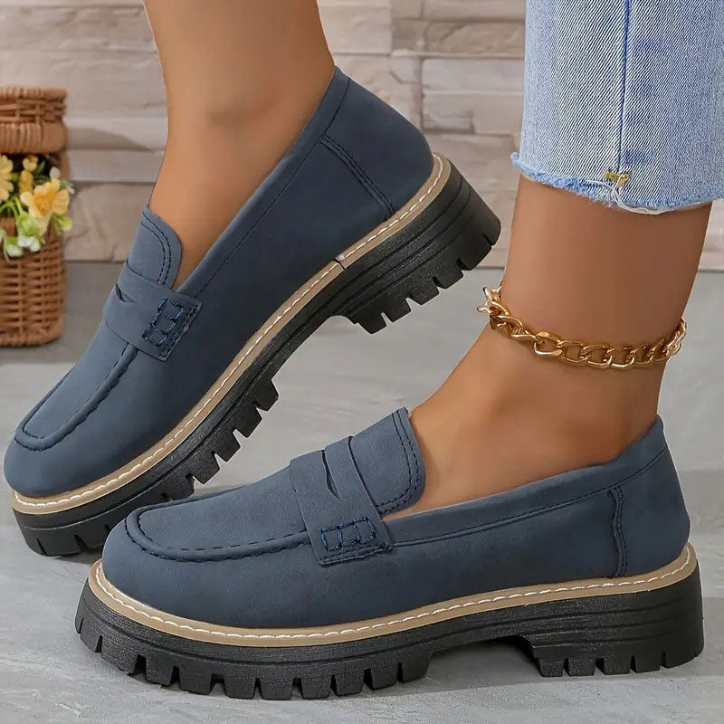 Orthopaedic Comfort Loafers with Padded Platform Sole