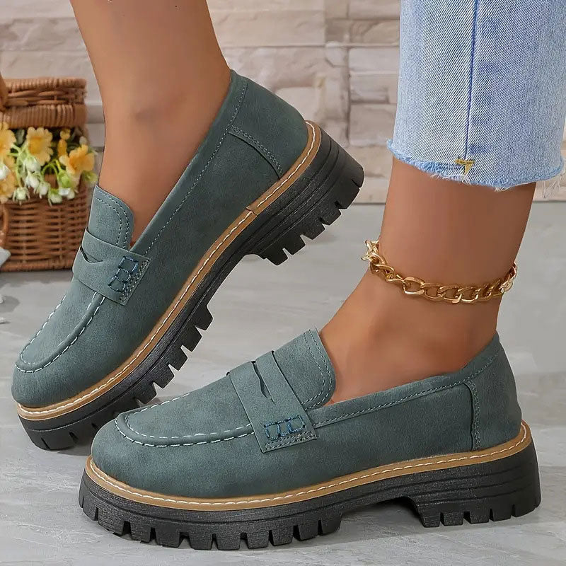Orthopaedic Comfort Loafers with Padded Platform Sole