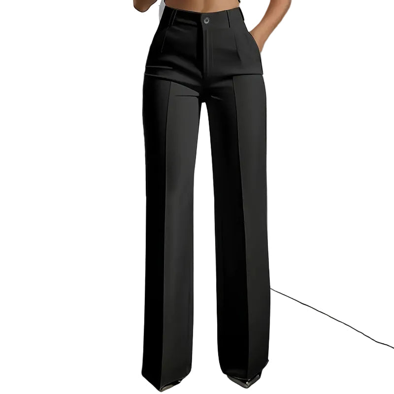 Women's High-Waist Trousers | Straight Leg & Crease | Sizes S–3XL
