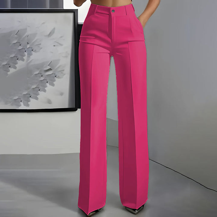 Women's High-Waist Trousers | Straight Leg & Crease | Sizes S–3XL