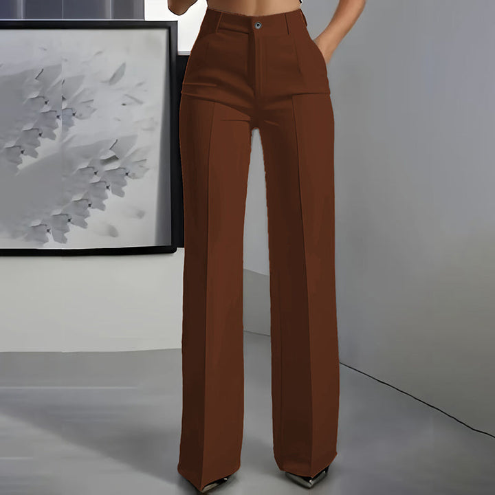 Women's High-Waist Trousers | Straight Leg & Crease | Sizes S–3XL