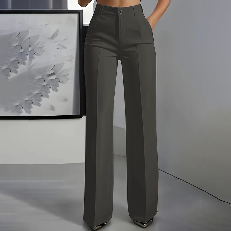 Women's High-Waist Trousers | Straight Leg & Crease | Sizes S–3XL