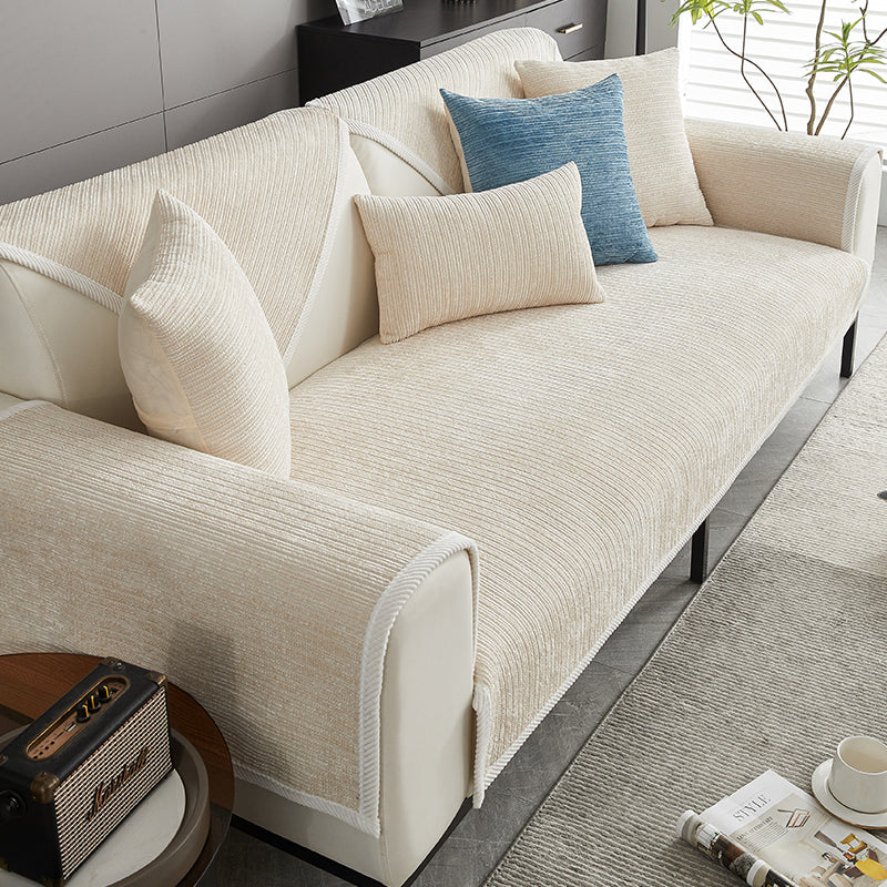 Scratch-resistant chenille sofa cover - stylish, non-slip & machine washable