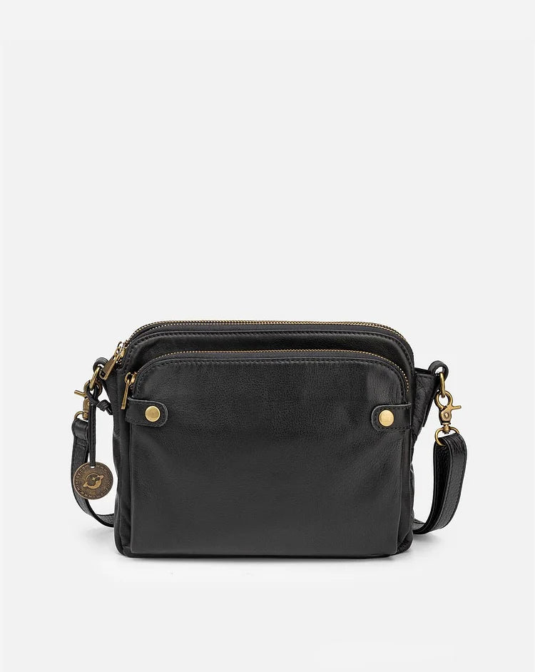 Elegant Leather Crossbody Shoulder Bag - Refinement & Space